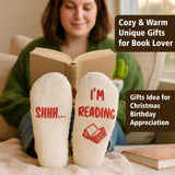 MHSMHL Book Lovers Gifts for Women, Gifts for Book Lovers Women, Bookish Gift for Readers, Reading Accessories Gift for Reading Club Present for Christmas Birthday White Elephant Secret Santa
