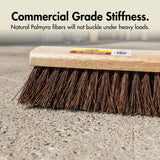 Bristles 4218 18” Push Broom Head for Indoor and Outdoor, Commercial Or Residential Use with Stiff Bristles for Heavy-Duty Work On Concrete, Patio, Garage, Stone Or Any Heavy Duty Cleaning