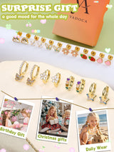 YADOCA Hypoallergenic Flat Back Earrings for Girls Women Surgical Steel