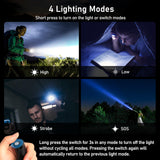 Blukar Rechargeable Flashlight 2 Pack, High Lumens Flashlight, Super Bright Small LED Flash Light- Zoomable, Adjustable Brightness, Long Lasting for Camping, Outdoors and Home Emergency