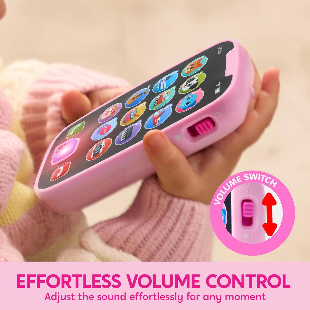 JOYIN Baby Learning Phone and Remote Toy for Toddler, Pink Smartphone Toys with Music for Infants, Kids, Holiday Stocking Stuffers, Birthday Gift for Girls, Gifts for Christmas