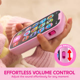 JOYIN Baby Learning Phone and Remote Toy for Toddler, Pink Smartphone Toys with Music for Infants, Kids, Holiday Stocking Stuffers, Birthday Gift for Girls, Gifts for Christmas