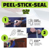 Alien Draft Seal Set of 49 Feet Anti-Draft Adhesive and Flexible Flap to Seal Gaps Around Doors and Windows As Seen On TV