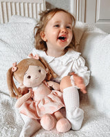 LeyaDoll Soft Baby Doll Toys (16''), My First Baby Rag Doll for 1 Year-Old Girl Birthday Gift, Christmas Plush Toys Gift for Toddler Kids Infants -Sweetheart Girl