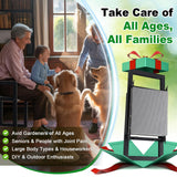 Garden Kneeler and Seat Heavy Duty - Anti-Tip Super Stable Multifunctional Gardening Stool Bench,Wide 12.7" Pads,Foldable Ergonomic Handles for Seniors Women Men Pain-Free Weeding,Planting Yard Work