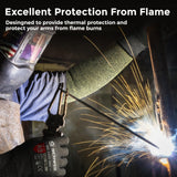 Schwer 2 Pairs CORE Arm Protection Sleeves S081, ANSI A5 Cut Resistant Sleeves with Thumbhole, Flame Resistant Welding Sleeve for Work Kitchen, Farmer Sleeve for Gardening Arm Guards