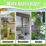 Quibbay Garden Trellis for Climbing Plants Outdoor, 65 Inch Mushroom Top Trellis for Climbing Plants, Plant Trellis Support for Potted Plants Climbing Vine Rose Clematis Vegetable Trellis, 2 Pack