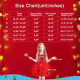 Red Tutu Dress for Girls Sparkly Sequin Christmas Princess Birthday Party Dress for Little Girl Kids Prom Ball Gown Prom Dance Graduation Costume Fairy Outfit 8T