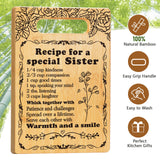 Sister Birthday Gifts Cutting Board Set, "Recipe for a Special Sister" Sister Christmas Gifts from Sister Engraved Utensil Sister Gifts for Women, Friendship Gifts for Bestie Best Friend Soul Sister