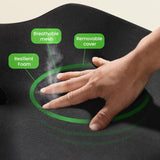 Benazcap Large Seat Cushion for Office Chair Memory Foam Coccyx Pain Relief Cushion Pillow for Back Support Non-Slip Seat Pad for Office Desk, Car Seat, Wheelchair, Sciatica