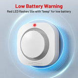 Hilmon Smoke Alarm Fire Detector,Battery Operated Photoelectric Smoke Detector with Test Button and Low Battery Warning, Fire Alarms Smoke Detectors for Home, 6 Pack