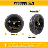 MZREXN 4.80/4.00-8" Flat Free Tire and Wheel 15" Wheelbarrow Tires