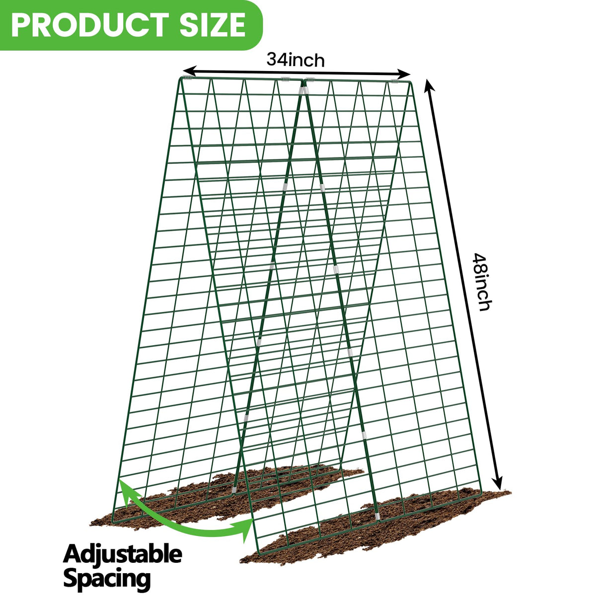 Toriexon Foldable Cucumber Trellis 48" L x 34" W