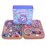 AIPRIDY 208 Pieces Charm Bracelet Making Kit,Unicorn Mermaid Crafts Gifts Set Can Inspires Imagination and Creativity,Jewelry Making Kit Perfect Gifts for Girls 5-12 Years Old (Pink+Aqua Unicorn)