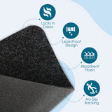 Houseables Urinal Mats, Urinal Mats for Men Bathroom, Floor Pads, Disposable Toilet Matt, for Pee, Commercial, Reusable, Urine, Splash Guard, Drip, Restroom, Mens Room, Large, Black, 17.25x20.5”, 12PK