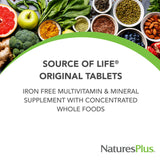 NaturesPlus Source of Life No Iron - 180 Tablets - Multi-Vitamin & Mineral Supplement - Supports Natural Energy & Overall Well-Being - Gluten Free, Vegetarian - 60 Servings
