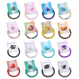BROCC 16PCS Natural Healing Crystal Bracelets for Women 6mm Beads Bracelet
