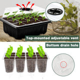 ZeeDix 6 Set Seed Starter Tray Kits, 6 Pack Seed Trays with 90 Pack Coco Coir Pellets, Adjustable Humidity Germination Tray with Dome Lids for Indoor Plants, Mini Greenhouse for Vegetables Garden