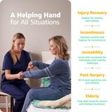 Improvia Positioning Bed Pad 34"x52" with 8 Reinforced Handles, Quick-Drying, Washable, Waterproof, Reusable, Mattress Protection, For Lifting, Turning, Transfering, Elderly and Incontinence patients.