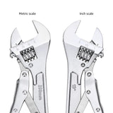Amazon Basics 10 inch Locking Adjustable Wrench, Precision Machined, Rust Resistant, 2.7 inch x 0.75 inch
