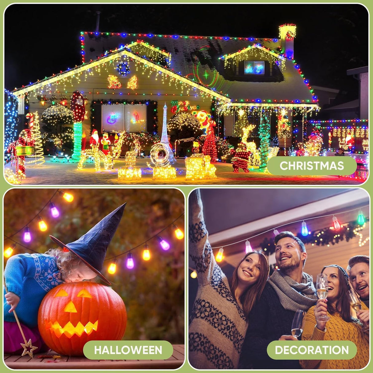 30-Pack Orange String Light Bulbs, S14 LED Replacement Bulbs for Outdoor String Lights, Patio Light Bulbs, 1W E26 Base for Christmas Halloween,Holiday Lighting,Home Decor