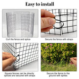 15 PCS Round Plant Protector from Animals, 5 Pack 12'' x 12'' Metal Plant Cages， Metal Mesh to Keep Animals Out, Garden Protection Bunny Barricades, Wire Plant Protectors for Rabbits Chicken Duck