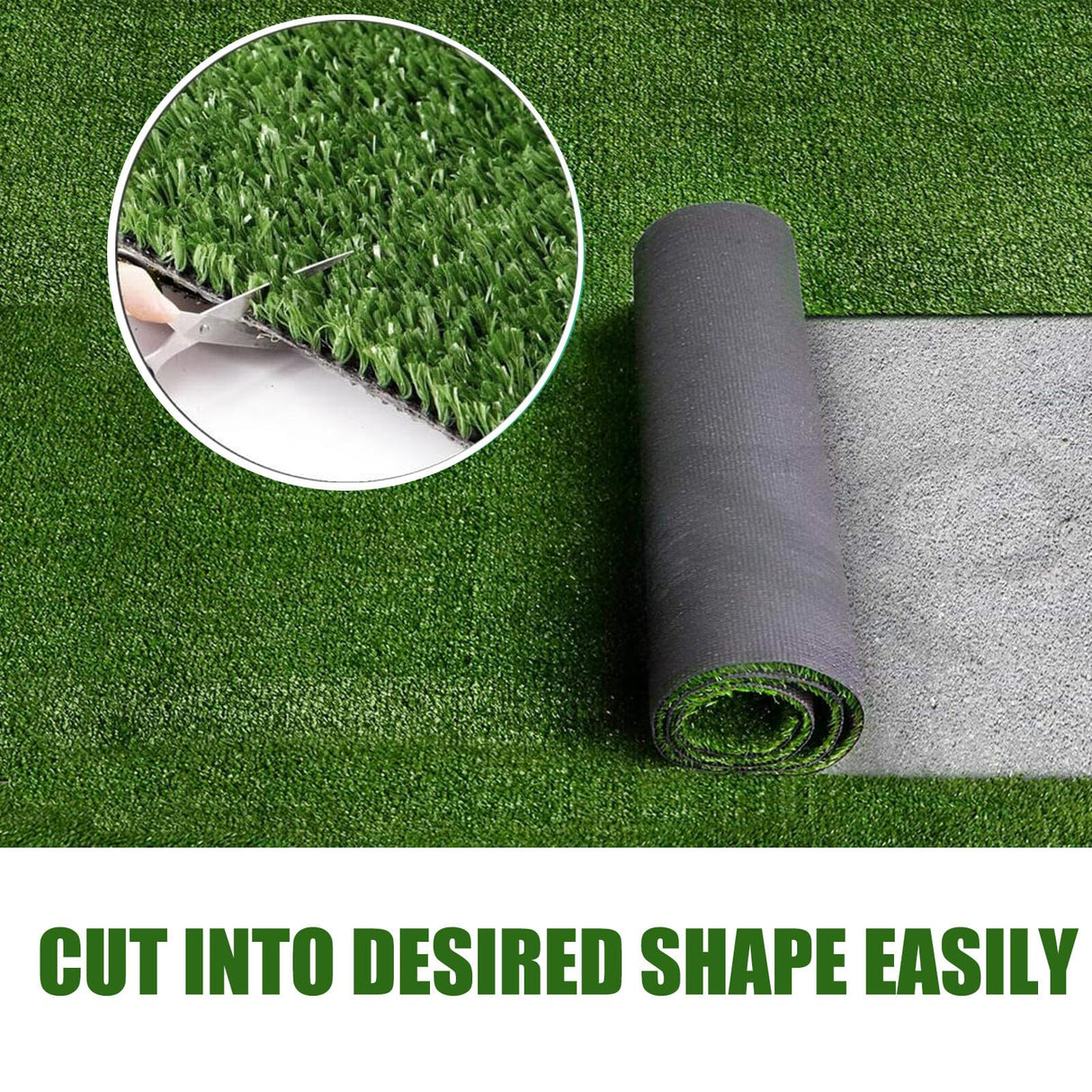 NINXANG Artificial Grass Turf Lawn Outdoor Indoor 4FTx6FT Fake Grass Carpet for Pets 0.4 Inch Realistic Faux Grass Rug with Drain Holes for Garden Lawn Landscape Balcony Party Wedding Christmas Rug