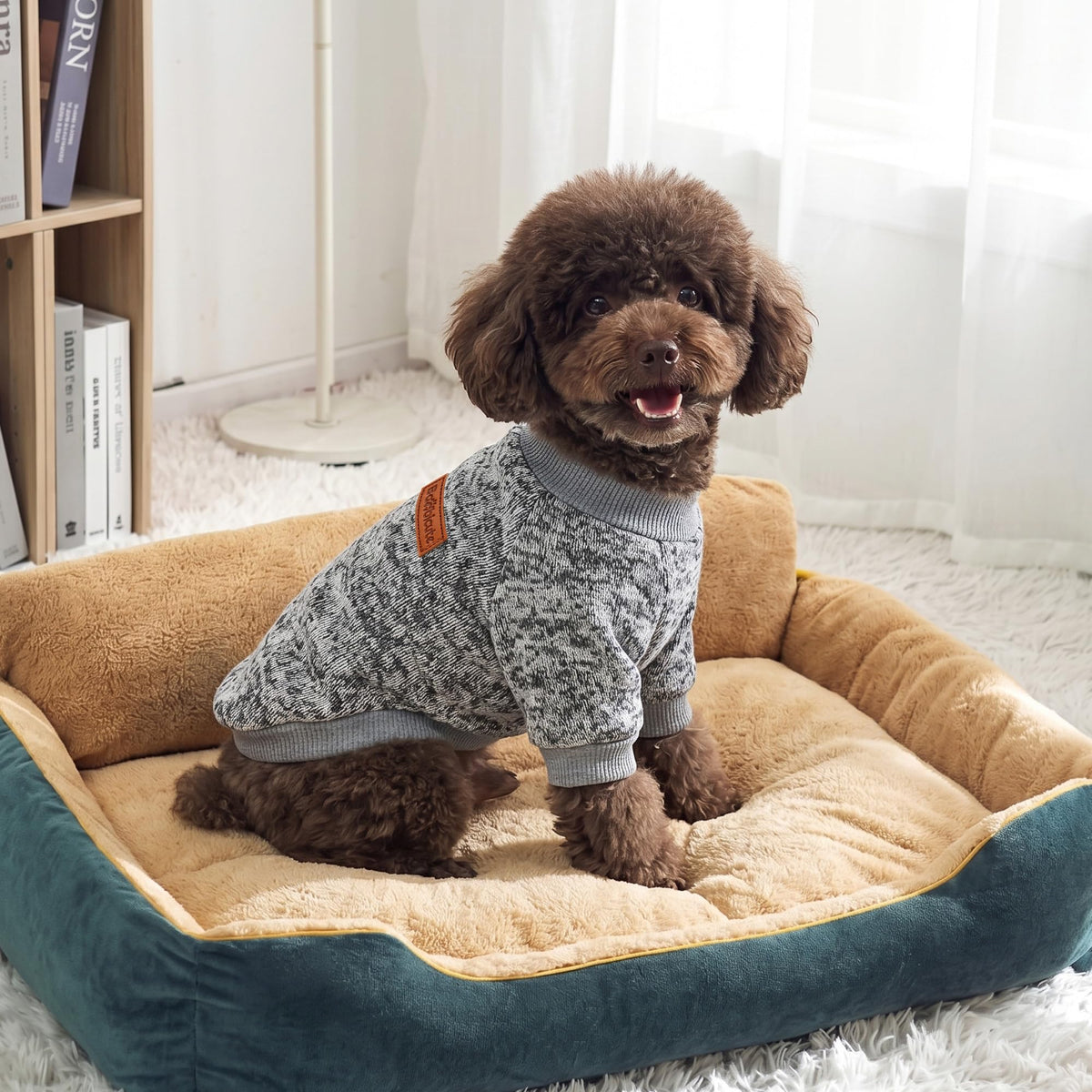 BAOBICUTE 3 Pack Dog Sweaters for Small Dogs Girl Boy Winter Fleece Clothes Warm Soft Dog Sweatshirt Outfit for Dogs Cats Pet Apparel
