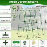 63"/5FT Heavy Duty Cucumber Trellis for Raised Beds, 16mm Metal Garden Trellis with Netting & Clips, Tall Vegetable Trellis for Tomatoes, Beans, Peas & Climbing Plants