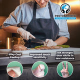 Protospheric Disposable Gloves for Food Prep - Super Poly Kitchen Grade Food Safe Gloves - Perfect for Cooking and Serving