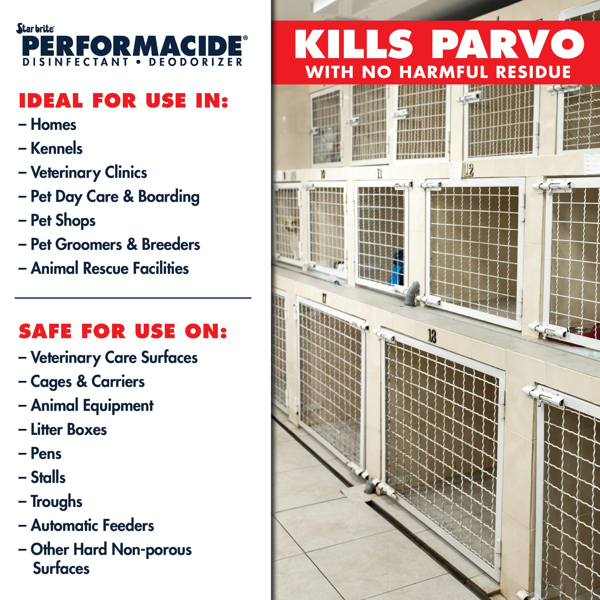 STAR BRITE Performacide 1 Gallon Kit – Kills Parvo Virus, Ideal for Veterinary Hospitals & Kennels