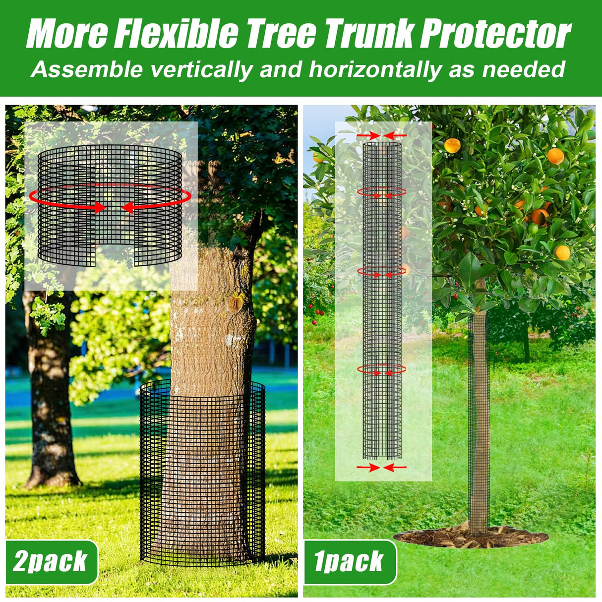 MUDEREK 6 Pack Metal Tree Trunk Protector-48
