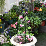 GOOOXIM Metal Garden Obelisk Trellis for Climbing Plants - 27.1"x7.8"