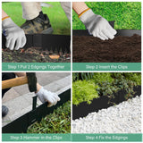 Ganeekiron Metal Landscape Edging 6-Pack, 40" L x 6" H, Black