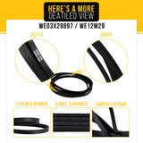 PartsBroz WE12M29 WE03X29897 Dryer Belt Drive (2-Pack) fits for GE Dryer Belt Replacement, Whirlpool, Hotpoint, Kenmore Parts WE12M22 PS16542496 WE12M33 for GTD33EASK0WW GTD42EASJ2WW GTD42GASJ2WW