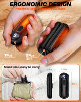 Funaudio Hand Warmers Rechargerable 2 Pack - 6000mAh Electric AI Handwarmers with LED Display, 5-Level, 2 in 1 Portable Heater, Stocking Stuffers, Gifts for Women/Men/Christmas/Golf/Hunting Essentials