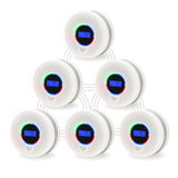JAEHSKA Upgraded Interlinked Smoke and CO Detector Battery Powered&10-Year Battery Wireless Interconnected Smoke and CO Alarm, Home Fire & CO Safety Protection (Include Battery)(6Pack)