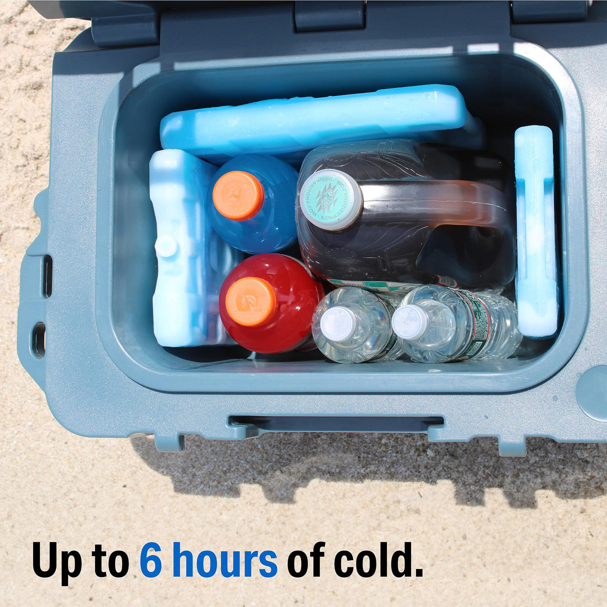 Sport Temp Reusable X-Large Ice Pack (8 Pack) Long Lasting - Perfect for Keeping Food Or Beverages Cold, Coolers, Camping, Beach Coolers, Hiking & More, Clear Blue