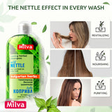 Nettle Shampoo - Helps Regulate Sebum Production, Reduce Dandruff & Ease Scalp Irritation - For Strong, Healthy Hair- 200ml