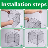 DECOHS 4 Packs Chicken Wire Cloche Plant Protectors from Animals Garden Plant Cage Protector - Wire Plant Protectors to Keep Animals Out