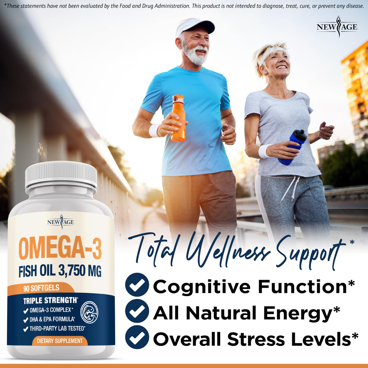 Triple Strength Omega 3 Fish Oil 3750 mg - EPA & DHA - Over 3000mg Omega-3 Fatty Acids - 1350mg EPA + 900mg DHA - Best Essential Fatty Acids, Burpless Fish Oil - 180 Count