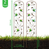 2 Pack Metal Garden Trellis for Climbing Plants