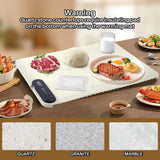 Revolutionary Rollable Full Surface Heating Warming Mat for Food Party Buffet Daily Use, Portable Electric Silicone Defrosting Tray, Hot Plate Keep Food Warm (Beige)