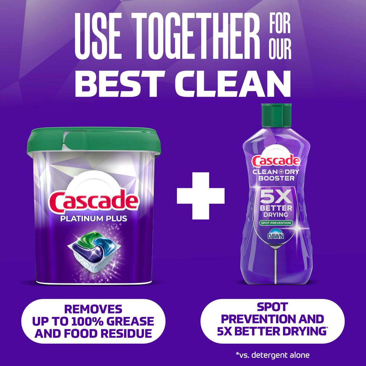 Cascade Platinum Plus Dishwasher Pods, Dish Detergent Soap, Clean Scent, 62 Count