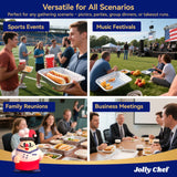 JOLLY CHEF 9x13 Aluminum Pans With Lids (25 Pack)- Disposable Foil Food Containers with Lids for Cooking, Heating, Storing, Prepping Food- Thanksgiving, Christmas, Parties