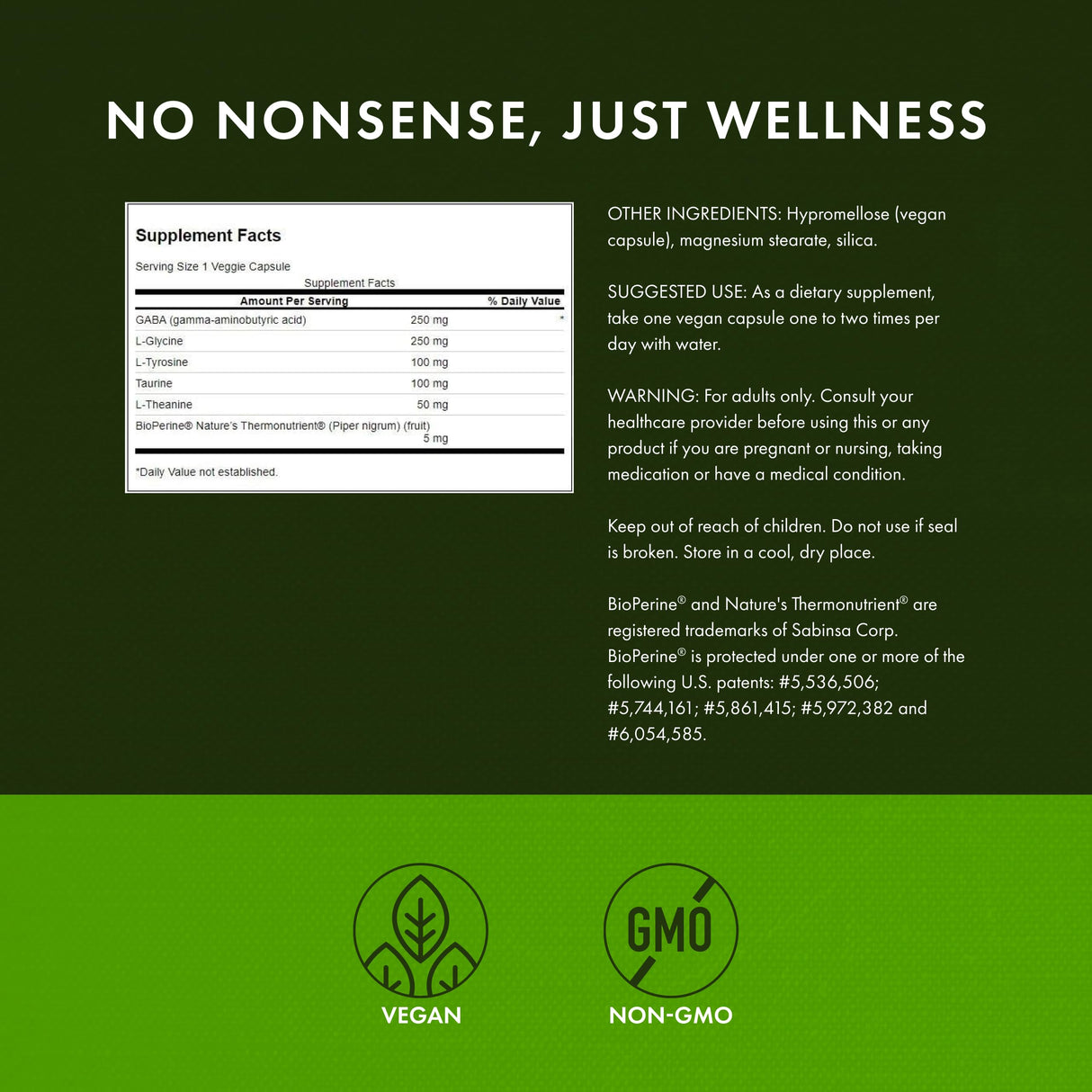 Swanson Amino Acid Gabaplex w/L-Tyrosine & L-Theanine 60 Veg Capsules