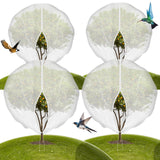4-Pack 10 * 10FT Large Fruit Tree Netting with Drawstring and Zipper, Garden Netting for Garden Protection, Insect Bird Netting for Fruit Trees, Protection from Anti Bugs,Cicadas, Insects,Birds