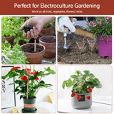 YBB Electroculture Gardening Copper Kit with 99.9% Pure Copper Wire 16 Gauge 65.6 Ft, 2 PCS Fibonacci Coil Winding Jigs, 12 PCS Wooden Stakes Antennas for Garden Plants Vegetables Growing