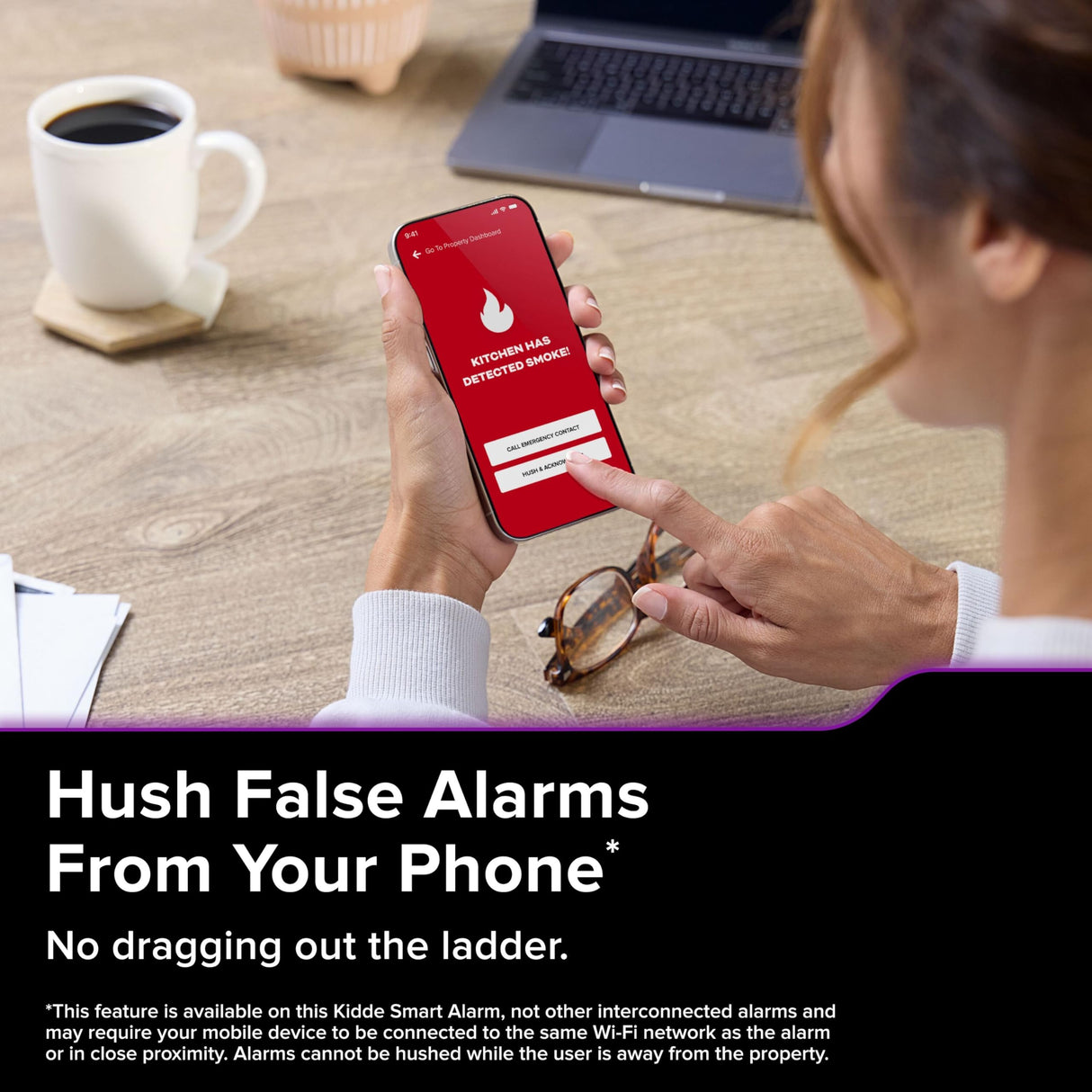 Kidde Hardwired Kidde App Enabled Smart Smoke and Carbon Monoxide Detector, AA Battery Backup, Voice Alerts, Interconnected Alarm