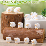 Guiqulai 100pcs Mini Resin Sheep Figurines Garden Decor Ornaments（White）